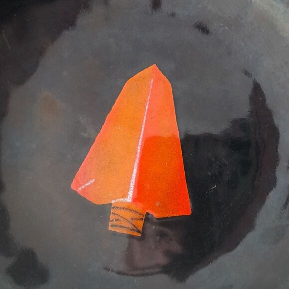 Bovano Of Cheshire CT. Mid Century Enameled Copper, Arrow Head Plate - Picture 7 of 13